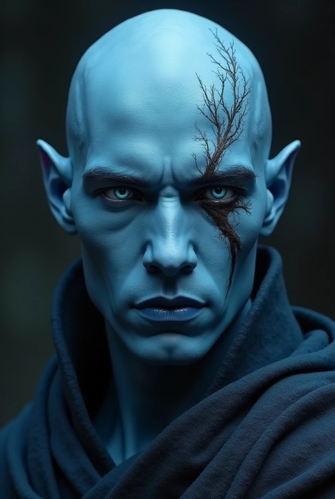 a close up of a man with a very strange face, in screenshot from the 300 movie, avatar ( 2 0 0 9 ), djinn human hybrid, cgi clay sculpture, highly detailed vfx portrait of, as atlantean reptilian warriors, film still from god of war, frame from prometheus movie, vfx movie closeup --auto --s2