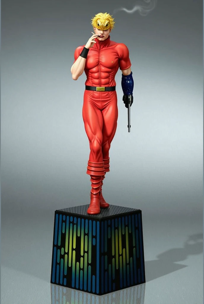 Cobra1024, a muscular man dressed in red, canon left arm, standing in a spaceship,  cyberpunk background, highly detailed, photography, ultra sharp, film, bokeh, professional, 64k  <lora:Cobra1024:0.8>  <lora:add-detail-xl:1.5>