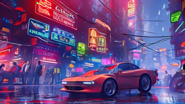 a cyberpunk city in watercolor, low angle, detailed neon lights, futuristic architecture, rain-soaked streets, atmospheric lighting, glowing windows, hovering flying cars, moody colors, cinematic composition, dramatic shadows, intricate details, gritty and realistic, best quality, 8k, ultra-detailed, photorealistic