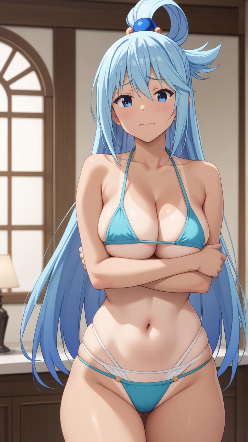 source_animated, Label 1,  Label2,   最      HIGH QUALITY    ,          HIGH QUALITY  ,          details ,   （（ Aqua Konosuba   ,     :5）） ,playa、    Big Tits, Brown-haired,     very long hair ,   blue hair,    mini bikini ,8K,    Kampala   ,  strong ,     Professional quality    ,      Perfect contrast    , 1 Women, 1 person,       blue hair ,  full light ,          anatomically precise    ,  Big Tits,          wide hips  ,  huge ass   ,  官能的なWomen, Women, maternal,   shy,  bikini tan line 、　The other side is more pequeña、little、 standing,   seen in front of the spectator,　 Crossed arm, alone, Sneaking abajo　　　　A groarriba photo will be taken, show　harassment　No apto para el trabajo.GROUP SEXUAL HARASSMENT 