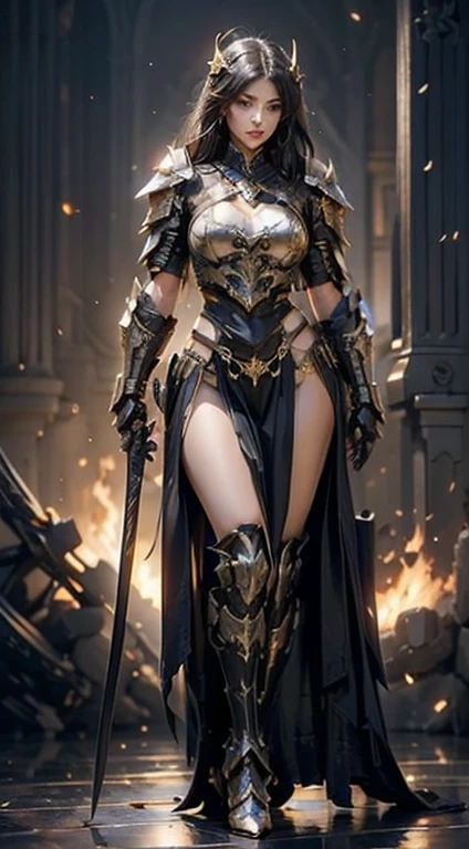 Asgard，valkyrie，Senhora Cavaleiro，anatomia correta，epic fantasy digital art，tmasterpiece，8k，high-definition resolution，Desenho detalhado，alta qulidade，, Epic composition,