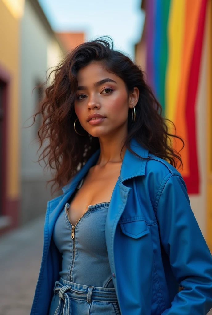 Camila, a 20 year old Colombian girl, qui joue au tir a la carabine dans une fete foraine . Ses cheveux noirs cascades autour de ses épaules alors qu'elle porte un pull rose et un pantalon noir, giving a striking contrast to her golden skin. His dark eyes, as deep as the night, light up with pleasure with each bite.