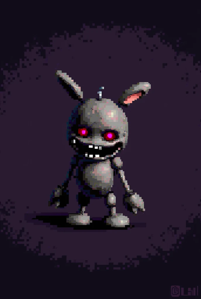 crea un pixelart de mangle en fnaf