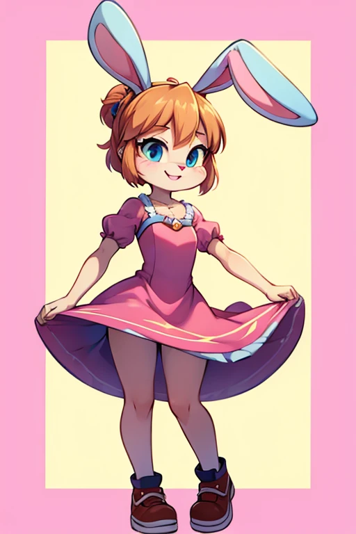 Female furry sara rabbit with Kinley Cunningham dress tiny toons adventure style