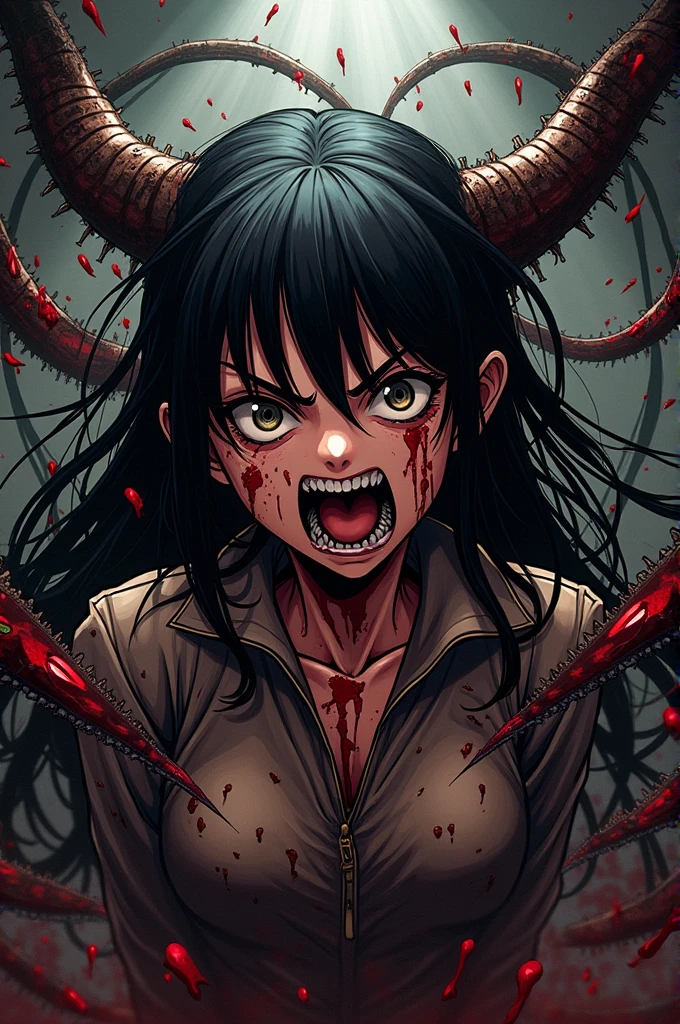 8k, very sharp image, masterpiece, best quality, highres, 1girl, zombie, solo focus, (zombification:1.3), (body horror:1.4), guro, brain, wide open mouth, messy hair, incoming attack, bullet hole, (mutilation:1.4), blood, blood splatter, saliva trail, worm, (pov hands, pov aim gun), cannibalism, rolling eyes, mutation,
low-key lighting, dimly lit, <lora:more_details:1>