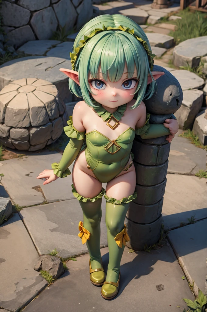 "She builds a high-quality image that stands out for her exceptional skill in the play of light and shadow. The protagonist, an enigmatic medium-chested forest elf, is presented with perfect anatomy, brown hair adorned with golden highlights and captivating blue eyes. ..of course.(full body).Her fully erotic figure is shown wearing a green schoolboy medieval elf outfit and a pink miniskirt, with detailed embroidery of leaves and flowers in gold thread.A magical lighting envelops the elf, enhancing its serene presence and creating an atmosphere of mystery.
She poses reclining with her legs spread as she subtly touches her vagina, letting her vaginal juices drip (clit, pussy presentation, masturbation, open pussy, ) the flowers bloom as she spreads her pussy with her fingers inviting the viewer (indecency) seductively (breasts out, no bra, exposed, dark nipples, showing breasts). Her hair and her dress billow gracefully, creating a choreography of shadows and movement. The image masterfully fuses erotic and medieval elements with a modern university touch, offering the viewer a window into an enchanted and magical world where beauty, magic and eroticism converge.
.