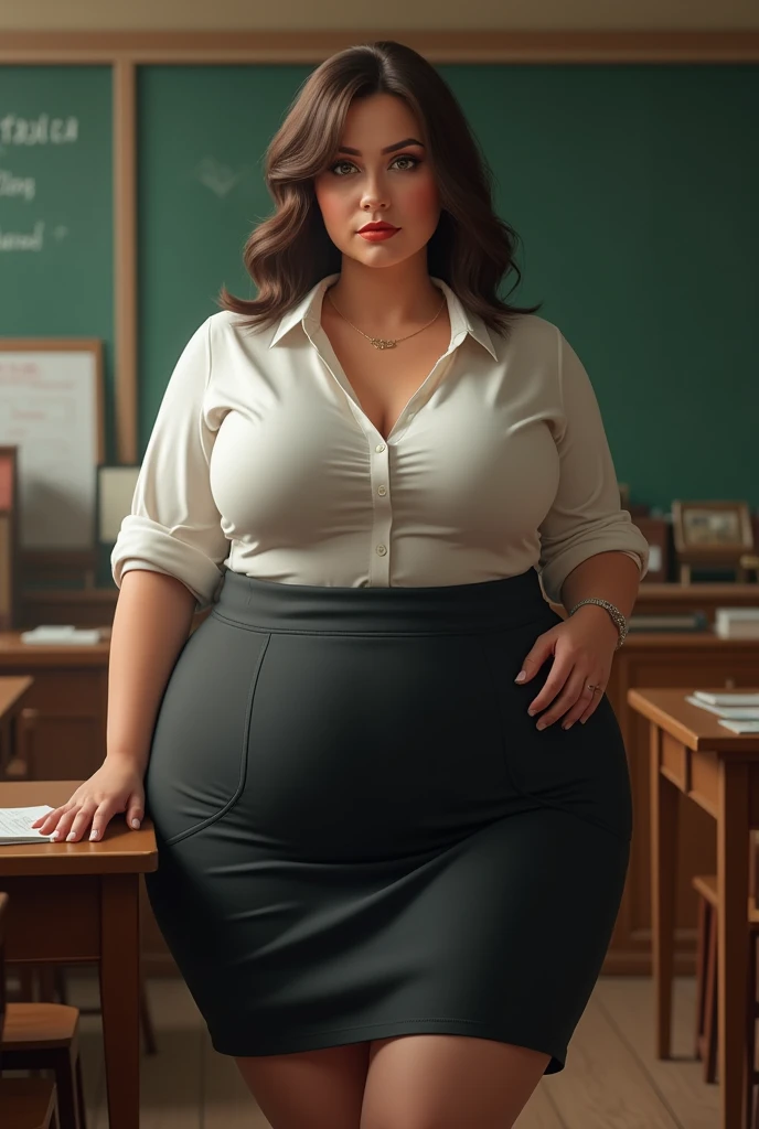 masterpiece, (photorealistic), (8k wallpaper) , (best quality), perfect quality, solo, (detailed eyes:0.9), girl, blonde, very young, face : (very young, eating donut, thin very beautiful face, young). figure : (full figure, curvy, very chubby, fat rolls, belly rolls, very soft, big breasts, sexy, sexy pose). clothes: (tight shirt, tight black miniskirt, tight school uniform, ripped tights, fishnet ).