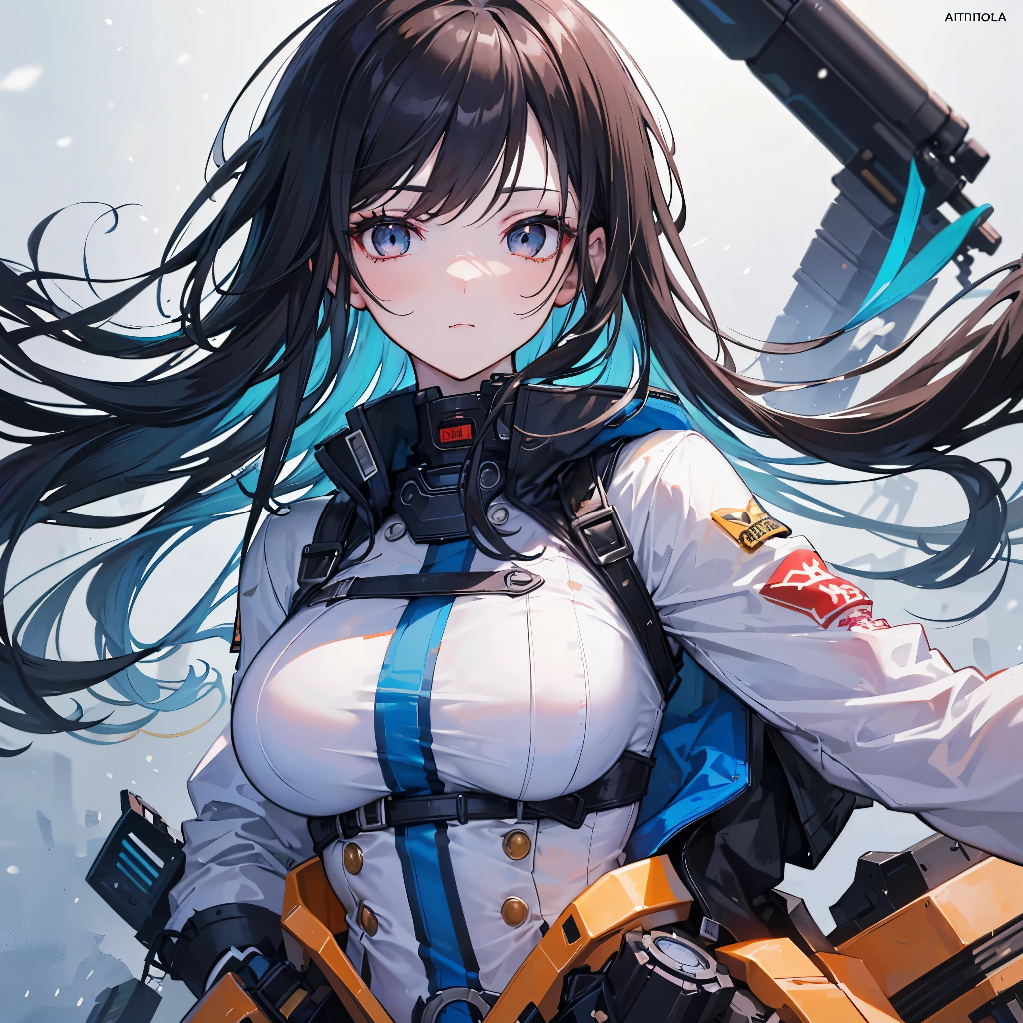A lone mature girl, Alone, One person, Long Black Hair, Orange Eyes, Beautiful face, masterpiece, best quality, expressive eyes, perfect face, forehead protector, Helmet,  Cap ,Head Gear, Sniper Rifle, Exposed Navel, Swim suit, Bikini, Exposed chest , Beach , At the Sea , High detail mature face, combat suit, high res, ultra sharp, She lie down alone confidently in the center of the poster, Sexy pose, explosion effect, a determined expression on her face。The background is dark and gritty，There is a sense of danger and a strong feeling。The text is bold and eye-catching，With catchy slogans，Adds to the overall drama and excitement。The color palette is dominated by dark colors，Dotted with bright colorake the poster dynamic and visually strikinagazines:1.3), (Cover-style:1.3), Fashion, vibrant, Outfit, posing on a, Front, rich colorful，Background with，element in，self-assured，Expressing the，halter，statement，Attachment，A majestic，coil，Runt，Touching pubic area，Scenes，text，Cover of a，boldness，attention-grabbing，titleashion，typeface，，Best quality at best，Hyper-detailing，8K ，hyper HD