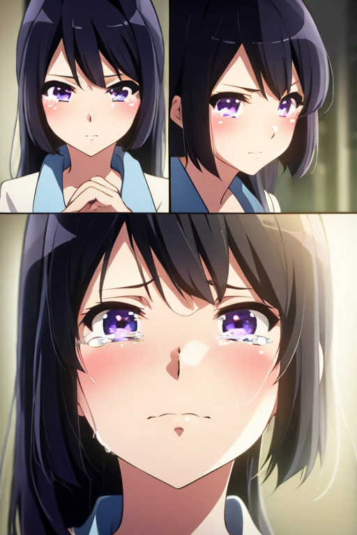  1 girl,  high definition ,  turn your gaze ,  open her mouth ,  and blushing ,  open their mouths slightly, tears, Awkward,  crying expression , anime,  super detailed,  gentle colors,  anatomically correct,  high detail,  textured skin ,  very detailed , kousakareina、Peeing、Character portrait, whole body、　おしっこ、　間に合わない
