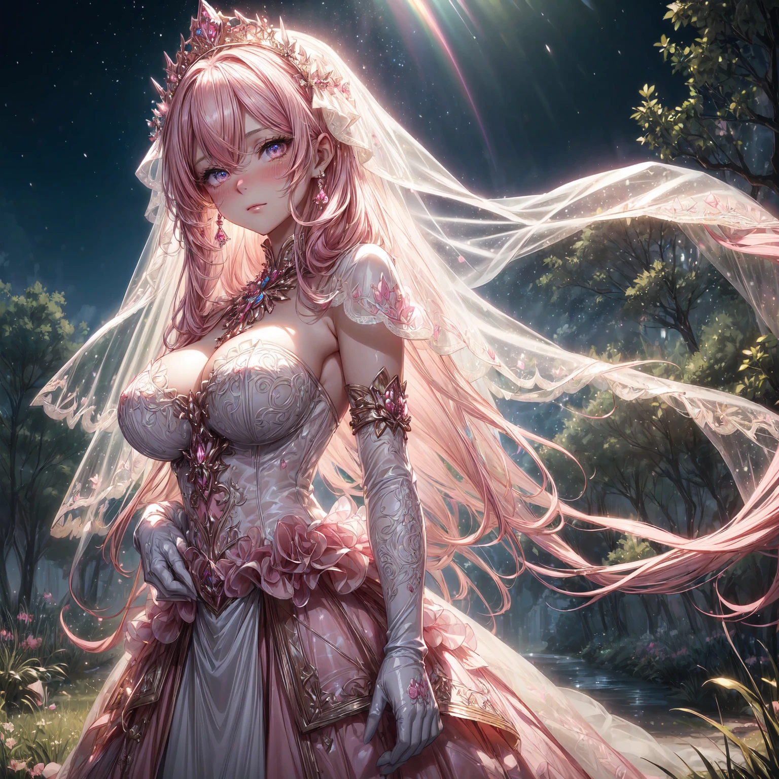 detailed eyes, blushing cheeks, beautiful smile, soft lighting, vibrant colors, gentle breeze, flowing water, graceful pose, serene expression, delicate details, ethereal atmosphere, mystical background, tranquil reflection, dreamlike ambiance, fantasy setting, magical ambiance, dynamic composition, intricate patterns, elegant costume, captivating beauty, stunning artwork