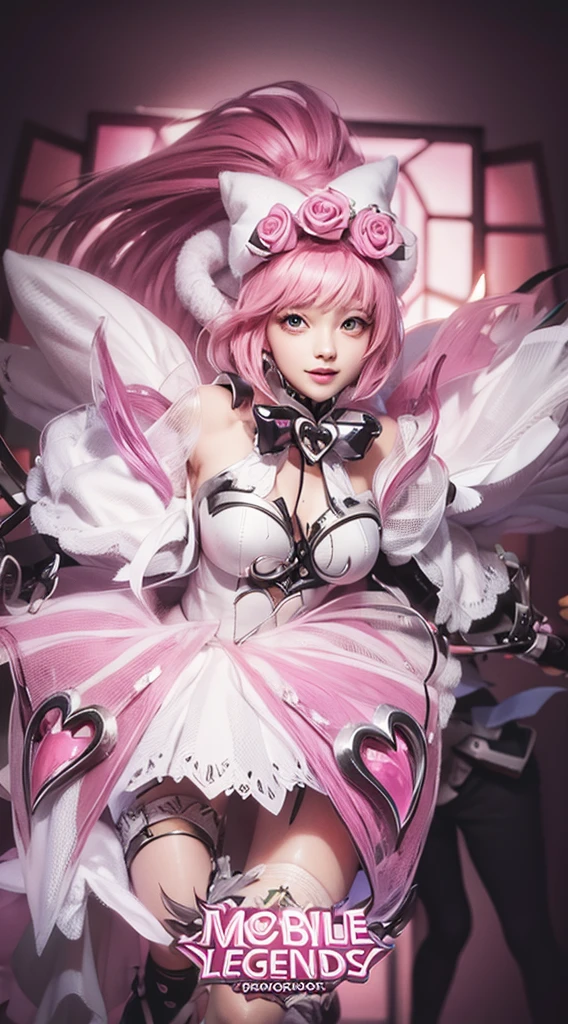 tmasterpiece, Best quality at best, with pink hair, a pink eyes,, tmasterpiece, Best quality at best,