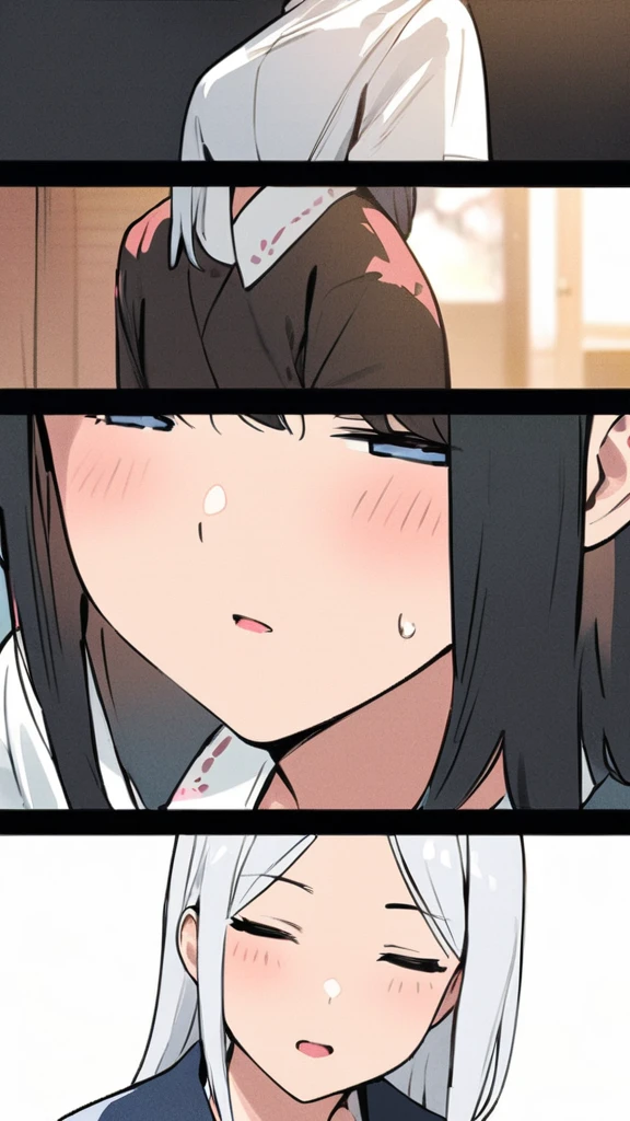 Browsing Caution,1 male,Sweat,White Breath,Demon slayer,One of the three daughters of the Butterfly Mansion,Terauchi Kiyo,room,Large areola,Underwear voyeur,Small breasts,Side view,Handjob,ejaculation,胸に