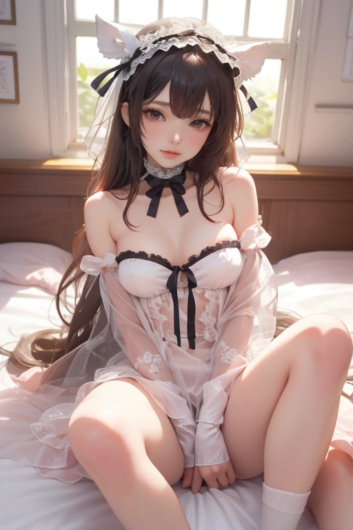 ((halfling girl)), (hentai). (((little ,small tiny body,,chibi,small))),(((6 years old))),(round face),(little chest),(big forhead:1.2),(beautiful eyes),extremely detailed cute anime face, (((flat chest))),((((long hair,long hime cut,brown hair,black hair,colored inner hair)))),(((brown_eyes:1.3,brown_eyes))),intricate eyes,beautiful detailed eyes,symmetrical eyes,,(((((white skin),very shiny skin,shiny body,Reflective skin)))),(((detailed face))),beautiful detailed lips, (cute,kawaii),((nsfw)),((naked)),barefoot,bare arms,exposed belly button, naked legs, embarrassed,centered,scale to fit dimensions,Rule of thirds, indoor, castle ,extremely scenery,(intricate),(masterpiece),(intricate background),((intricate detail)),(((vibrant colors,vibrant theme))), highres,(best quality),(ultra detailed,extremely detailed),perfect face details,artistic photography,(barefoot),((slave collar,shackles)),(naked torso),(creampy),((girl having sex)).