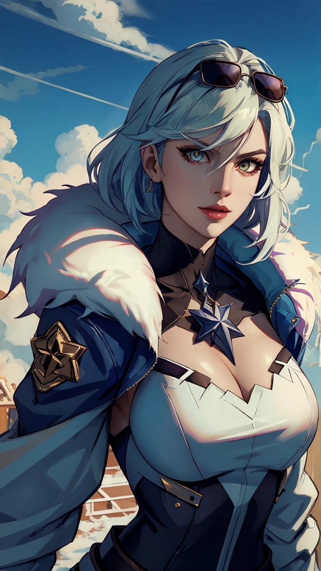 (masterpiece, top quality, best quality, official art, beautiful and aesthetic:1.2), (beautiful face),
extremely detailed,colorful,highest detailed, (beach), bright eyes, (huge breast), (micro bikini:1.2), ((yaemikornd)), smile, white hair