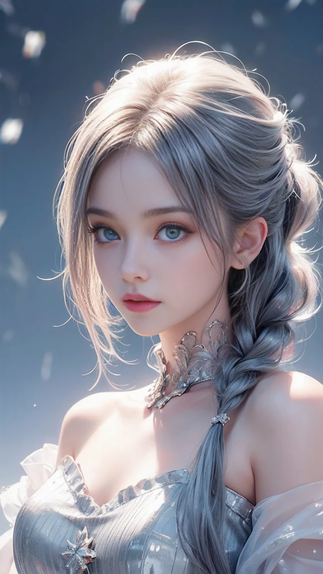 ((masterpiece:1.4)、(Highest quality:1.4)、(Realistic:1.7))、by Luis Royo(by Luis Royo)Surreal portrait of a beautiful girl、Super Beauty、((One Girl:1.4))、Glowing, natural skin texture、author:by Luis Royo(by Luis Royo)、Age 19、(Two Arms:1.4、Two legs:1.4)、(Perfect Anatomy:1.4)、(Perfect female body:1.4)、Portrait of a girl、Close-up photo、Full body photography、((Woman lying in the palace))、((Tabletop:1.4), (Highest quality:1.4), (Realistic:1.7), by Luis Royo, beautiful girl, Super Beauty, ((One Girl:1. 4), Glowing, natural skin texture, author: by Luis Royo, 19 years old, (Perfect female body: 1.4), (Perfect female body: 1.) 4), Portrait of a girl, Close-up photo, (Full body photo), Fantasy art, Soft Front Light, Beautiful expression, Cute Face, Beautiful breasts, Big Full Breasted: 1. 2, Beautiful ass, Beautiful Eyes, Clear and eye-catching, Beautiful and attractive, Beautiful Eyes, Narrow waist, RAW Photos, Red lips, ((Gray Hair, Long Hair)) , 1 Screen display, ),((Off-the-shoulder hand-knitted sweater))、((Black tight skirt))、 (Sexy posture), (Milky Way in the sky),((Thong Panties))、((Black garters and garter belts))、(Laughter)、((Vaginal orchid))、(())