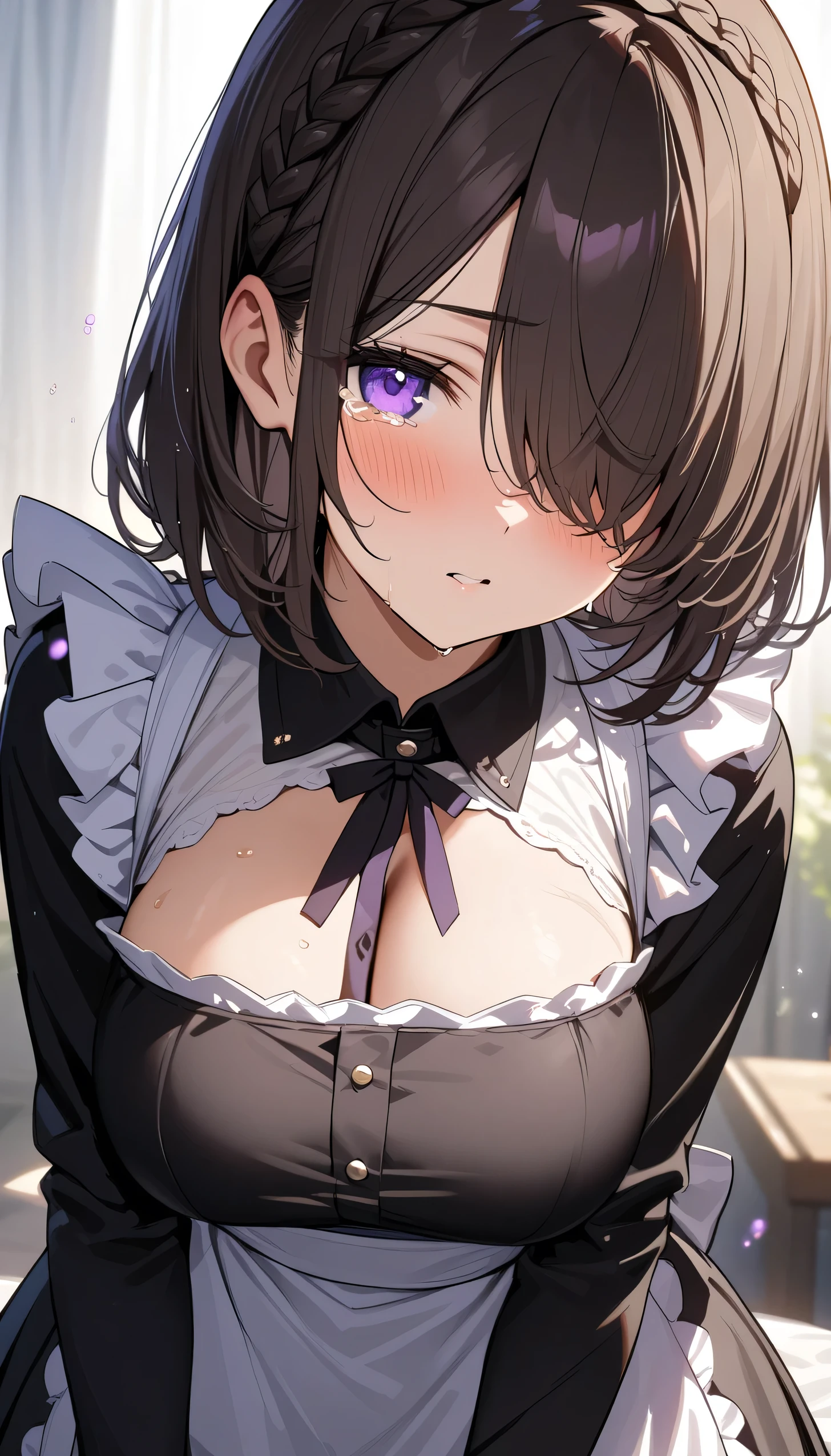 akeno,fullbody, perfect body, detailed face, detailed eyes,sexy,high res,high quality, masterpiece,cameltoe, black skirt,white shirt, pantyhose and black jacket,large breasts, standing in sexy pose,black shining heels,open mouth, embarrassed ,blush,top quality,(best quality,4k,8k,highres,masterpiece:1.2),ultra-detailed,portrait, erotic, sensual, voluptuous, glowing skin, detailed facial features, alluring gaze, cinematic lighting, rich colors, dramatic shadows,red nails,look from top ,sexy,mockingly looking at viewer , ashamed looking at viewer, blush on face,