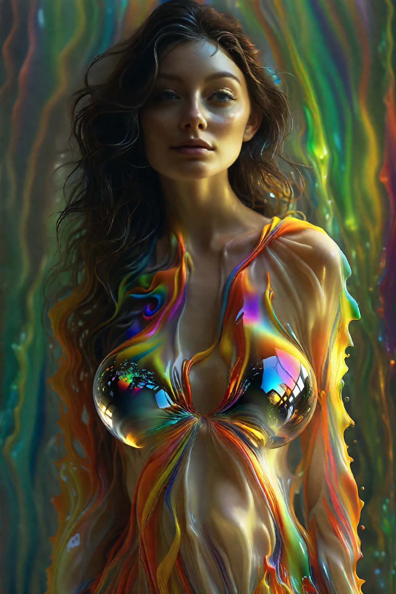 A psychedelic dream, vibrant colors shimmering, glass morphing from colors, intricate rainbow patterns, perfectly formed symmetrical spheres and glowing reflective bubbles, attention to detail on the bubbles and spheres, rainbows of color twisted in and out of translucent orbs, spilled paint and spirals of swirling color in the background, beautiful psychedelic digital art, pixel art, neon colors, 4d mandelbulb psychedelics, glass-like psychedelic landscape, intricate rainbow environment, psychedelic underwater brightness, trails of color and light, bright fluorescent colors, psychedelic vibrant colors, bright psychedelic neon colors, colorful paint drips out of the bubbles, 3D glass spheres melting into each other spilling out colors, visually disorienting, hallucination inducing, optical illusions, startling, stunning images, awe-inspiringly, best quality wallpaper, pixel assets, portrait photography, surrealism, photorealistic, hyperdetailed, glass morphism, digital art, sparkle, optical illusion, glowing light, reflection light, overexposure, god rays backlighting, depth of field, rotational symmetry, UHD, high details, high quality, super detailed, best quality, award winning, masterpieceBrilliant images of pure light emerging from vibrant colors in a psychedelic dream, shimmering glass morphing out of colors, tripped out detailed patterns in all colors, perfectly formed symmetrical spheres and glowing reflective bubbles, attention to detail on the bubbles and spheres, rainbows of color twisted in and out of translucent orbs, background is spilled paint and spirals of swirling colour, beautiful psychedelic digital art, pixel art, neon colors, 4d mandelbulb psychedelics, glass like psychedelic landscape, intricate rainbow environment, psychedelic underwater brightness, LSD,DMT, Psilocybin, Mescaline, trails of color and light, bright fluorescent colors, psychedelic trip, fluorescent psychedelic aesthetic, psychedelic vibrant colors, bright psychedelic neon color