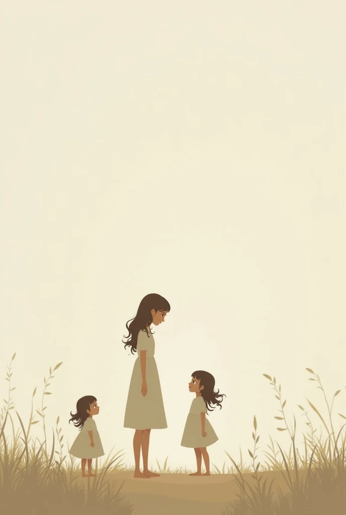 Mother silhouette holding two teen daughters 