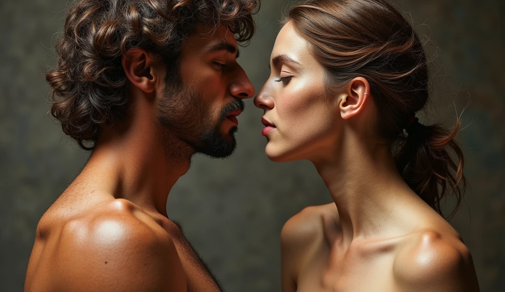 femme totalment nue qui s'accouple avec un homme