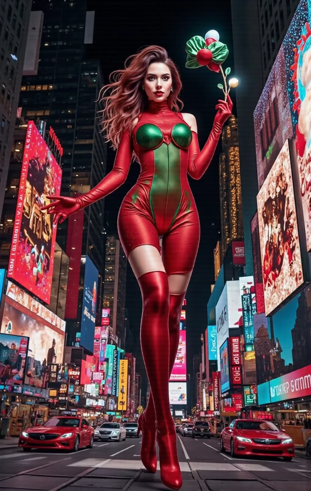masterpiece, best quality, 1girl, black hair, blue eyes, green lantern costume, white gloves, cityscape background
