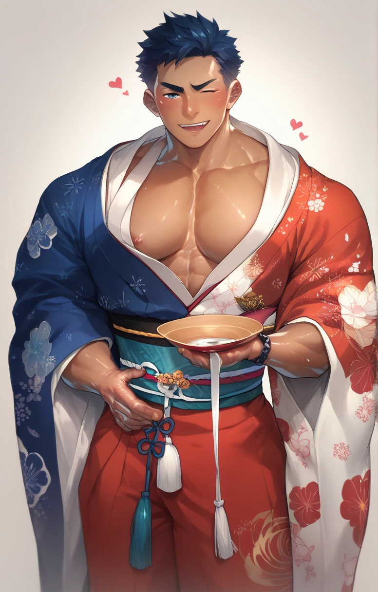 Japanese man in kimono 