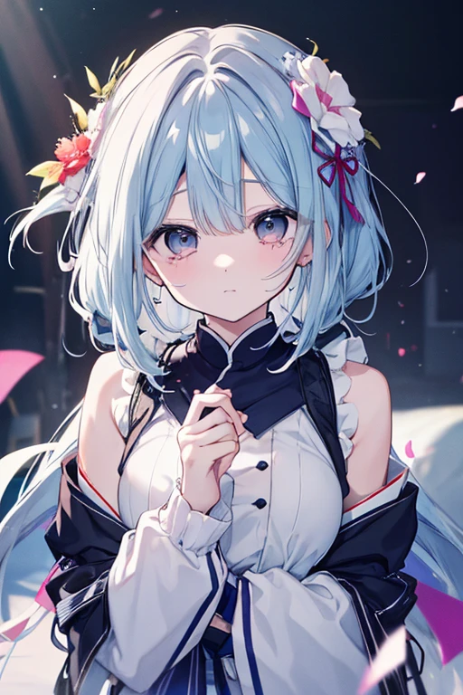 (masterpiece、Highest quality、Highest quality、Official Art、Beautiful and beautiful:1.2)、(One girl:1.3)Hatsune Miku、Twin tails,Beautiful breasts, Katsushika Hokusai,so beautiful, well-groomed girl, With clean skin, Normal functions, Beautiful Lips, And there was a faint smile on her face. Beautiful appearance, Modern clothing, Cool and modern couture dresses. Presentation Background, Neutral Gray Blue, In virtual space. Highest quality, 16,000 people.. Full HD, Cinematic Rendering. Create a work of art, Sharing Baby Miquela's Unique Beauty.., Famous digital influencers. Check out her unique facial expression, When she looks straight into the camera., I tried to capture the intensity in her piercing blue eyes.. Capture her signature style with a Spanish hairstyle., Styled with two carefully crafted hair pieces.. Add details, It reflects her glamorous and avant-garde personality... We handled it, Conveying an atmosphere of modernity and originality, Lil Miquela's unique place in the digital world. ., Few freckles or birthmarks, Short Hair, Wrapped