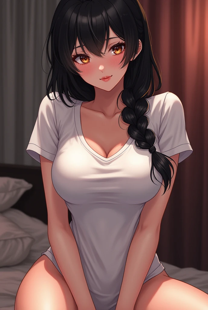 8k high quality detailed,highres,anime,comic,detailed image,
(an illustration of a teenage girl posing,(an illustration of girl,teenage girl)),(magazine_illustration),
(, Rio,1girl,red eyes\(Circle)\,halo\(red)\,black hair,very_long_hair,medium breasts),(Ethusiastic Smile),detailed_face,
((Lounging):0.8),
((, jyoji fuku,dress,shirt):0.85),(,realistic clothing texture,realistic_skin_texture),<lora:Rio:0.65>,<lora:jyoji fuku v3.0:0.45>,<lora:more_details:0.2>