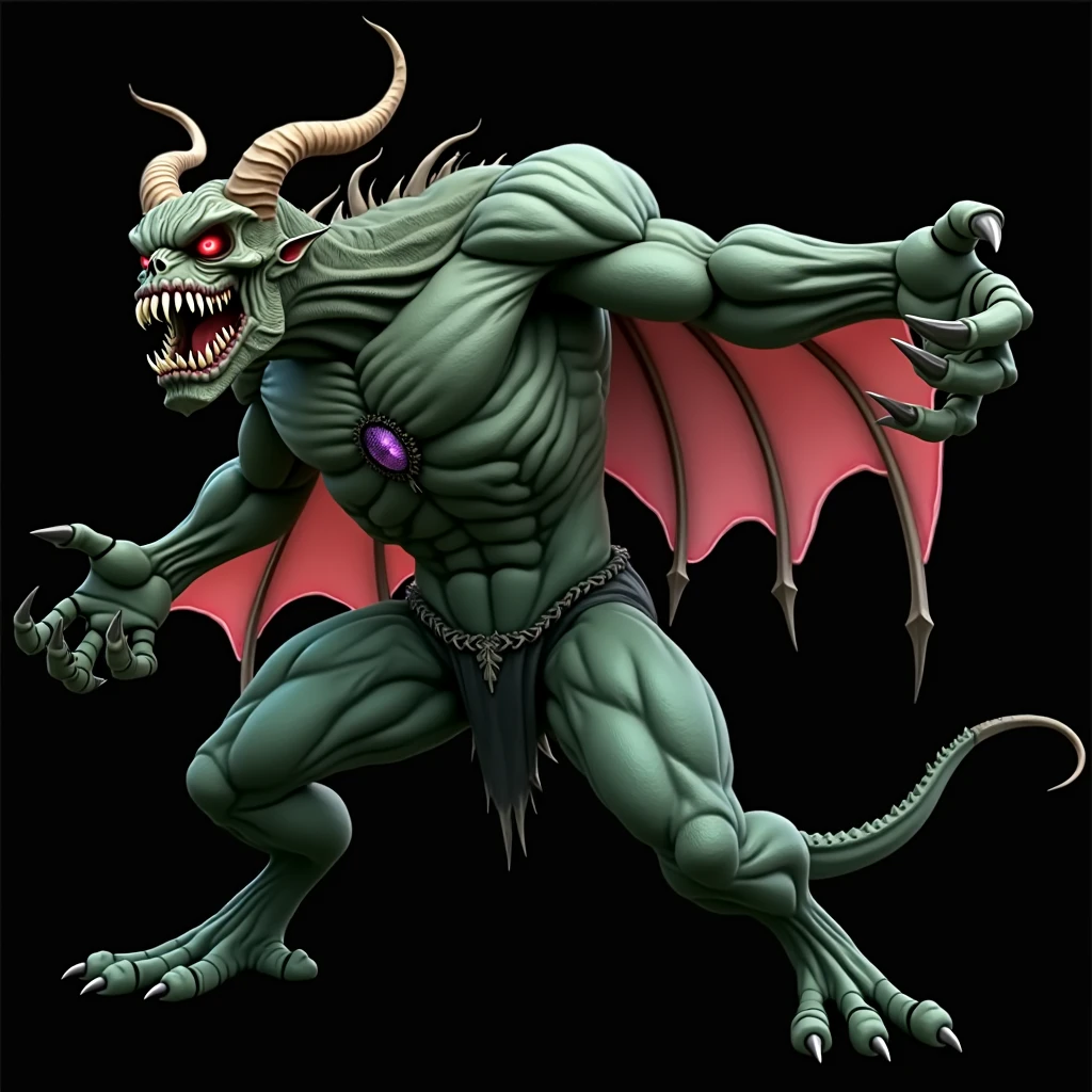 (1990s \(style\)) female monster, sharp teeth, demon skin, clothes made of talons claws <lora:monsterg:0.7>