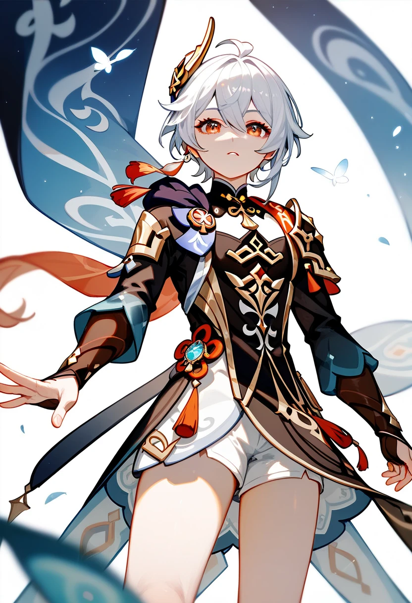 White Background White Hair Short Hair 15 year old Girl Genshin white-background-white-hair-short-hair-15-year-old-girl-genshin
