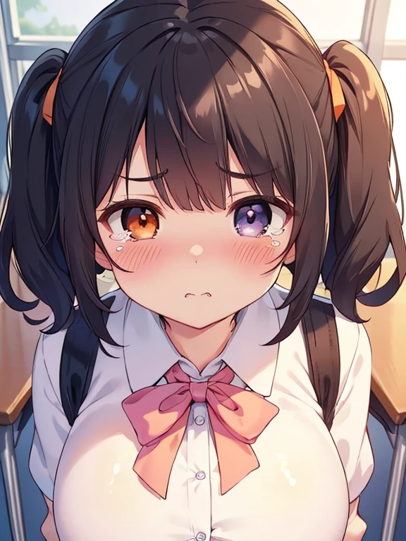 (((Browsing Caution, Close Up Facial , Front view , From below , Movie angle))) ,(On all fours), break 1girl, Twin tails、Young Girl、、10 years old, (close your eyes),(((Embarrassing, Excited, Fascinating, In the heat, orgasm,Blushing,shortness of breath, Very humid,vapor、Man grabbing woman's breasts))) , break (((Bright pink and green hair))),(Semi-long hair tied in one piece、Add a light pink ribbon to the end.:1.3),(((Two-part bangs , middle part, Bangs parted in the middle, Side-swept bangs))), (amount:1.3), (Small breasts:1.0) ,((Sweaty skin, Dripping , girl trembling with Sexual climax, Cum in pussy, pubic hair)) ,Thin dots, feminine, Slightly muscular, Dynamic pose,((((vagina,Sex, A boy and his penis,Heterolo, Women in front and men in back , dorsal position, Cum in pussy, pubic hair)))), break, (((White - Solid - Short Sleeve - Safari Shirt ,Bottomless))), break, (((Midnight,On the bed))),(masterpiece), (Realistic), (Highest quality), (Super detailed), wonderful, ((A face with attention to detail)) , clavicle, High resolution , (Super detailed), Smooth, 16K, Vibrant colors,vagina,Sex,