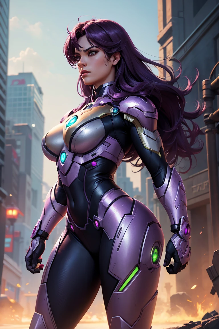 female bodybuilder with extremely bid muscle in shiny purple cat suit sitting on the floor, latex shiny, wearing atsuko kudo latex outfit, wearing tight suit, smooth purple skin, extremely pumped muscle, Purple body, shiny metallic glossy skin, shiny plastic, futuristic glossy latex suit, shiny plastic armor, shiny glossy skin, tight full body suit, Wearing latex, shiny and metallic, Glowing purple, Glossy open one's legs M-shaped legs angry expressions sullenness
