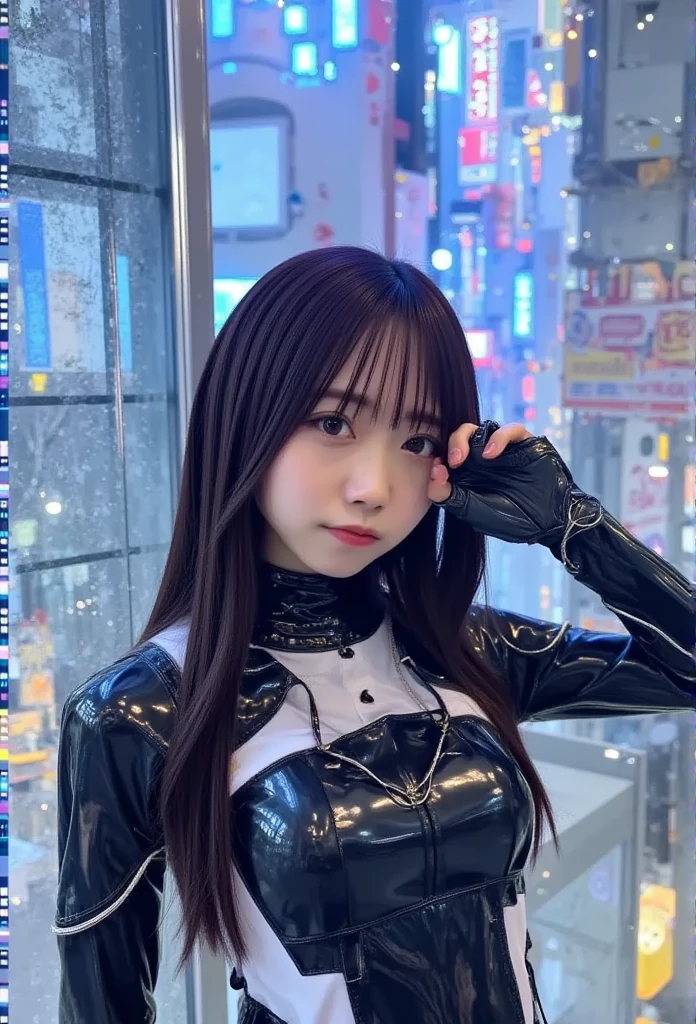 (Photorealsitic:1.4)、Onegirl、(top-quality),(hyperdetailed face)、(Super well-formed face)、((Robot Parts))、(Cyborg girl)、(metalic)、(fullllbody)、(sexy pose)、(Slender body)、(tits out)、(Model body type)、(mecha exposure)、(akihabara)、(is looking at the camera)、(Black hair twintails)、(9Head and body)、(a small face)、(Idol)、(front facing)、(is standing)、(Photo session)、(Looks sad)、(Cyborg girl in golden ruffled satin dress)、(sleeve less)、(a miniskirt)、(K-POPthe wind)