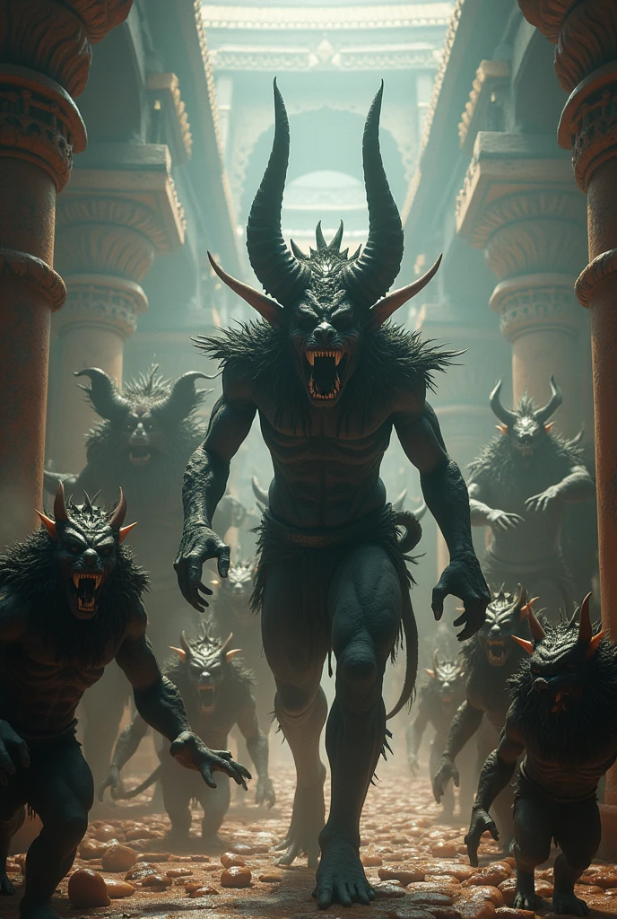 (3D rendering:3.1) in (medium full shot:3.1) in (back view:3.1) of lot of characters from a movie for slave girls from beyond infinity, inspired by Clyde Caldwell and Greg Rutkowski art, barbarian warriors with sword in battles against space creatures, monsters, daemons, aliens, mutant, with explosions, smoke and fire, (with Creepy, Sci-Fi, Fantasy and Horror:2.9) retro sci fi, Horror movie, very detailed body, moody, epic, summoning monsters. horror movie, horrified, terrified, insane, disgusting, disturbing, Impactful, cgsociety, hyper-detailed, digital illusions, cyberspace, photorealistic, arts visuals, rich colors, (3D rendering:3.1)
