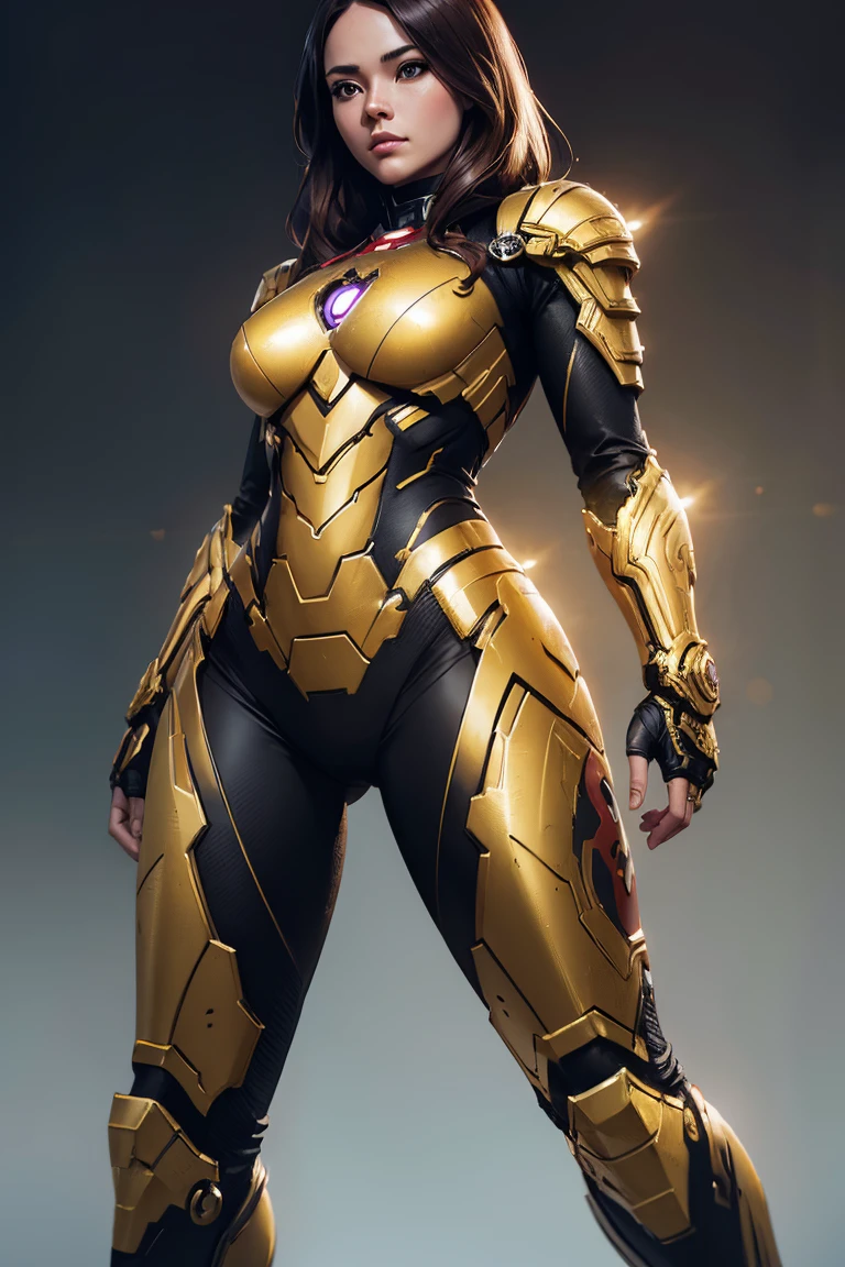 (1GIRL, ALONE, SOLO), (super detailed face), (dark long hair: 0.8), ((Phoenix Headwear)), (BIG BUTTOCKS, 11 LINE ABS, CLEAVAGE, HUGE FAKE BREASTS:1.5), (GOLD MECHA GUARD ARM:1.3), (RED SHINY MECHA CYBER ARMORED, PURPLE MECHA SKINTIGHT SUIT PANTS, MECHA GUARD ARMOR LEGS, HIGH HEELS:1.5), (THICC MUSCULAR FEMALE BODY, GLOWING SKIN, LONG LEGS, FULL BODY:1.1), (LOOKING AT VIEWER:1.3), (female focus:0.886), (WALKING DOWN HALLWAY OF FUTURISTIC SPACE STATION:1), (BRIGHT LIGHT ROOM:1.5), SUPER TEXTURE, UNREAL ENGINE RENDER, PHYSICALLY-BASED RENDERING, ULTRA HIGHT DEFINITION, 16K, 1080P.