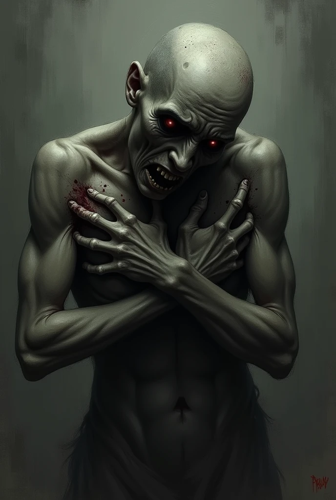 Person dying of bottomless fear
