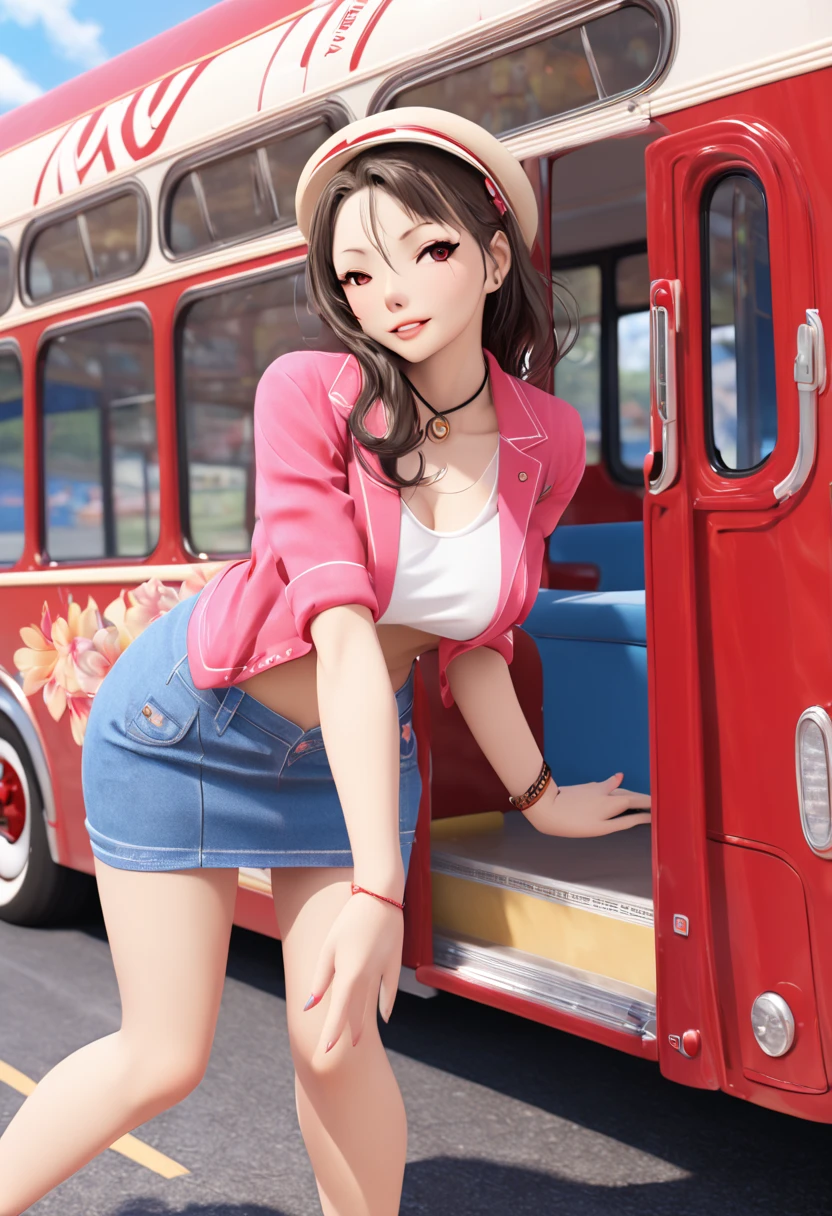 Passionate beautiful american bus girl,careless manner,free pose,8k,