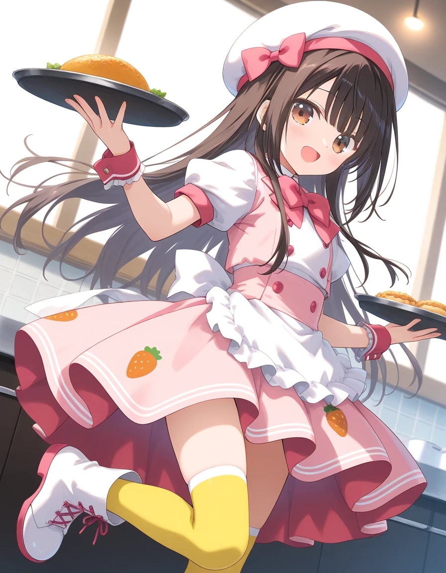 1girl, magical girl, panties,skirtlift,((upskirt)),((pantyshot)),(white panty),((Small panties)),(((Thin panties of dough))),(((black pantyhose))),white race panty, ,Are crying,Anguished expression、Embarrassed look,8k,Realistic、Anime illustration,CG
