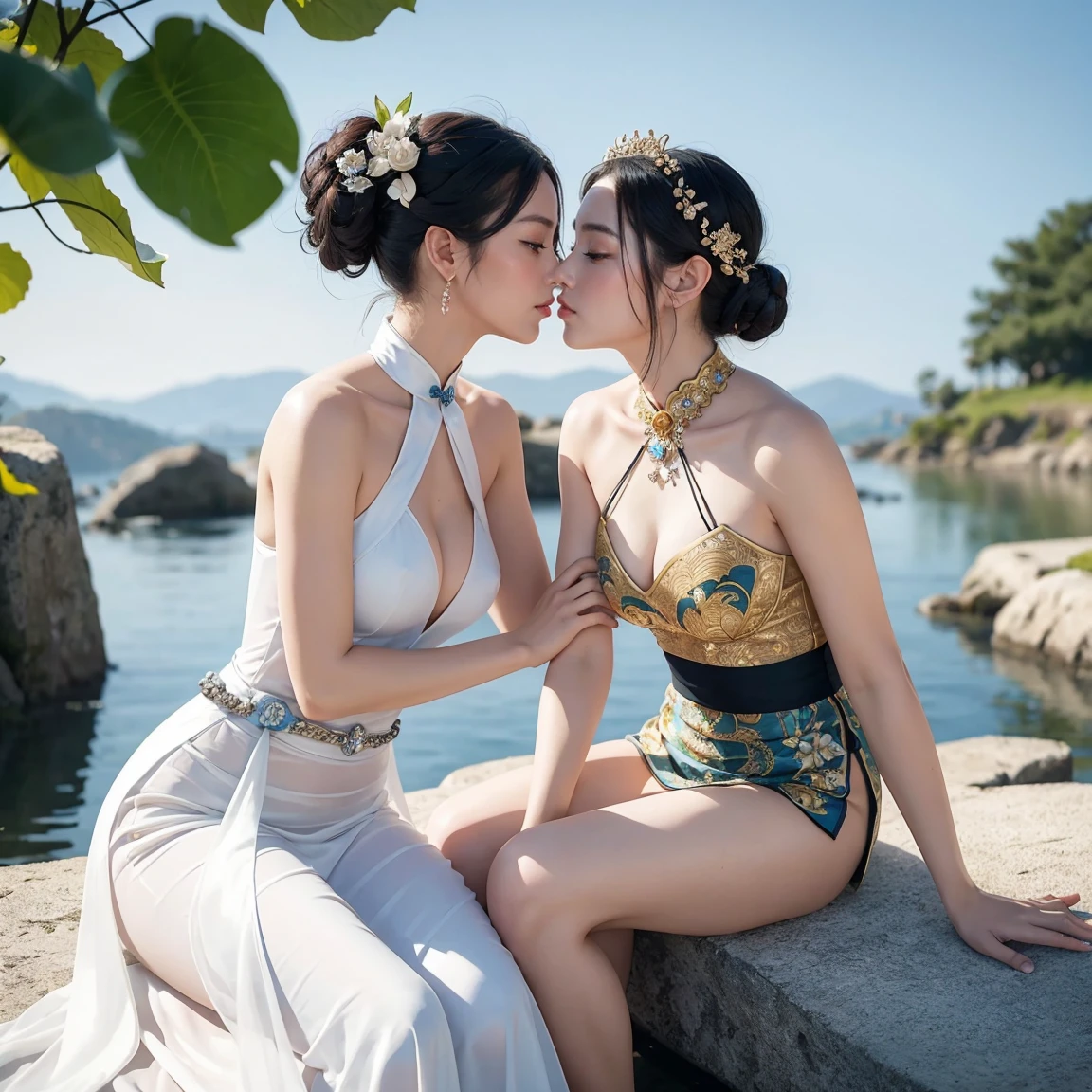 dense forest、forest、swamp、dim、A man and a woman alone、girl rapes man、bad girl、1 female、1 male、pretty girl、woman smiling lewdly、Girls' Hanfu is see-through、girl's clothes are exposed、naked men、A man who was sexually assaulted by a girl、crying man、passive man、crying man、girl rides a guy、vaginal ejaculation、Creampie、overflowing semen、NSFW
