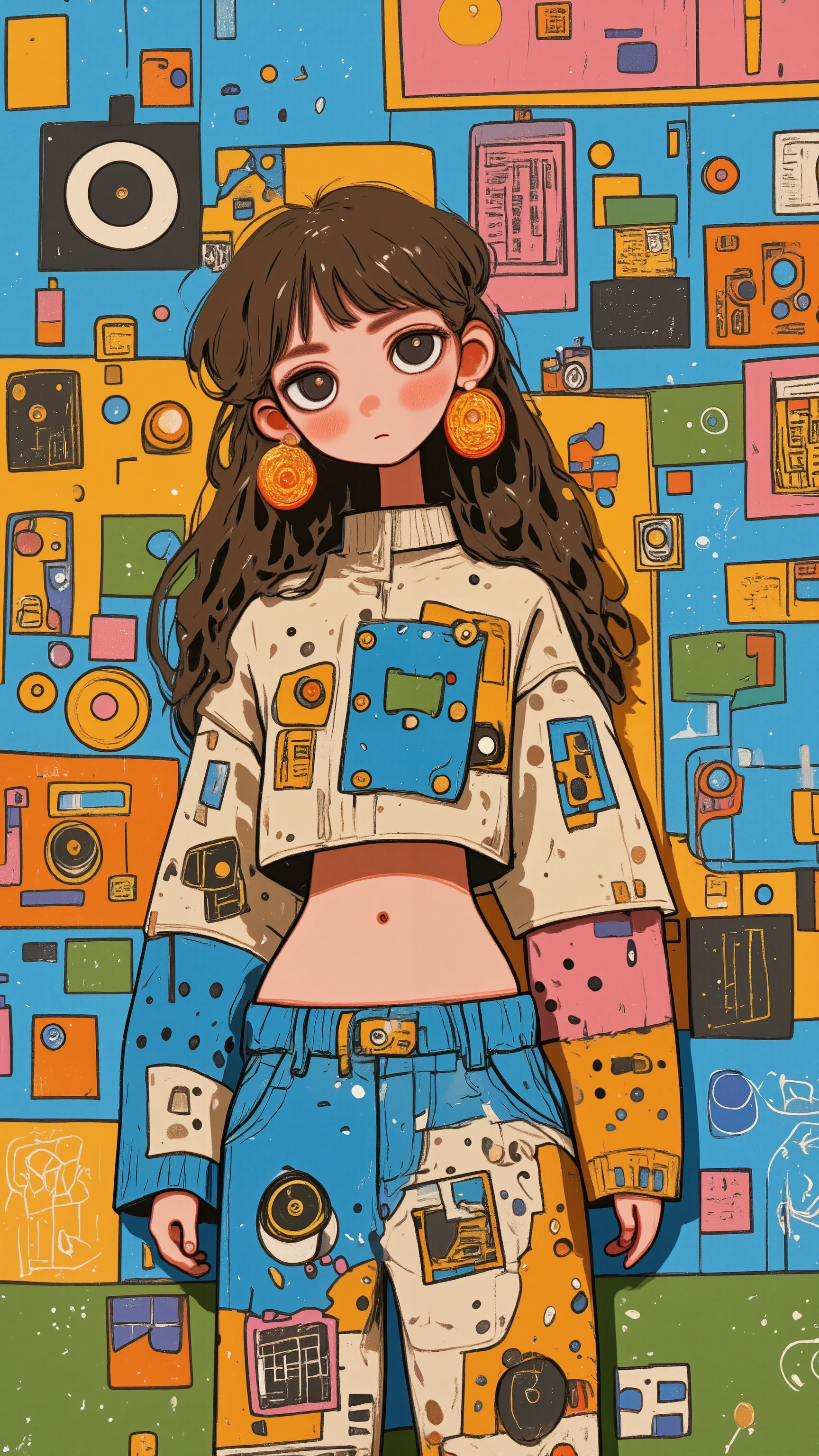 General plan full leather , anatomically correct :1.3, young girl holding a skateboard on a skateboard ramp in a park, Lucia Pecca , tumblr, painted, hip hop emo fashion , Grange style , 酷炫风格 , young girl from rock punk rock , grunge rock fashion , emo rock style , an emotional girl, Skateboarding style , casual clothing style , Street Fashion Outfit , charming tomboy , wearing a Punk Band , Punk Band