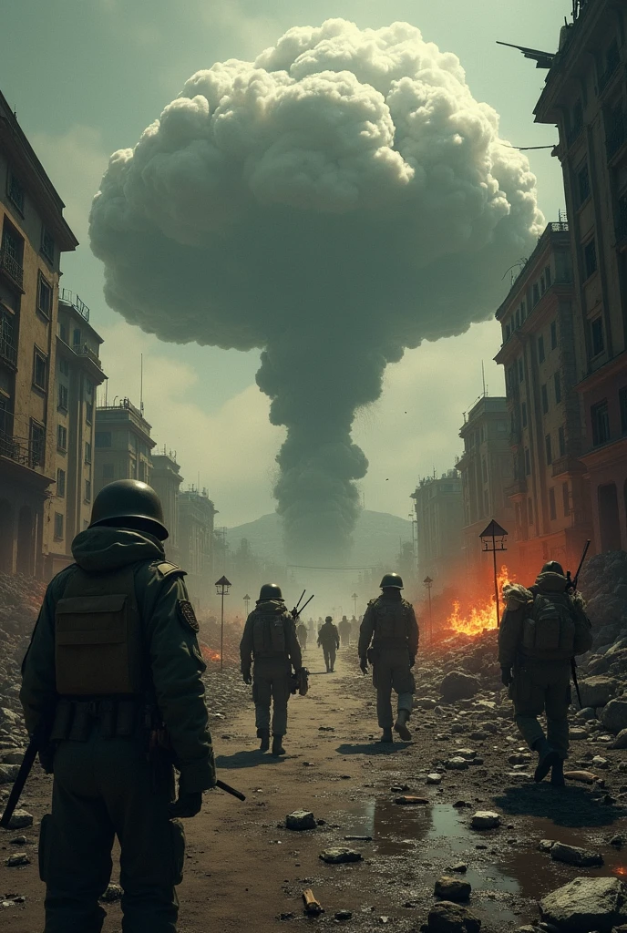 a close-up of a crowd of people with fire and smoke, soldiers attacking, nekro borja, settlement of aliens and people, journalistic photography, destroying the walls, publicity view, in screenshot from the film 300, us ministry photo journalism, planets colliding, inspired by Gustav Doré, anamorphic flames --auto --s2