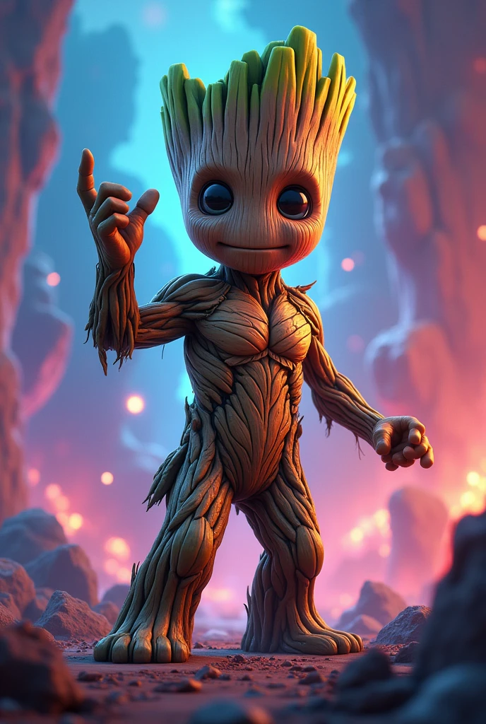Groot is a fictional character who appears in comic books published by Marvel Comics playing the sport of football and scoring goals.