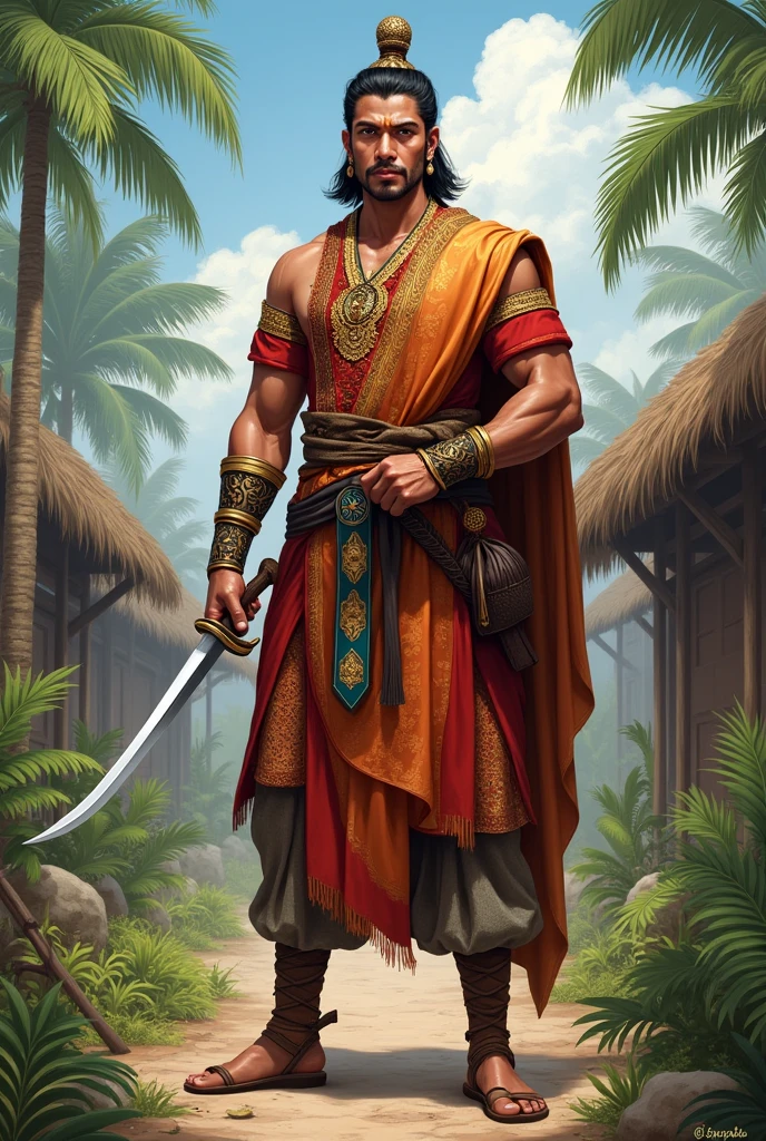 A handsome, young, tall leader in the old times in the Philippines