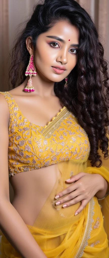 Night ,Front pose,indian milf, 35 year old,(masterpiece, best quality:1.2), 1girl, fleshy slim,flat tummy,solo body photo,(( tall fleshy body)),mallu body, (showing her navel),fashion lingerie, breasts,cleavage, sexy long waist, brown hair, cleavage, large breasts, lips, lipstick, photorealistic, detailed facial features, surreal lighting, dramatic shadows, real life, realistic composition,sexy hip amd waist,no piercing, fleshy body and navel, looking at viewer, at home, taking selfie, navel piercing, ready for sex, on her fours, fleshy navel, no piercing, flat midriff