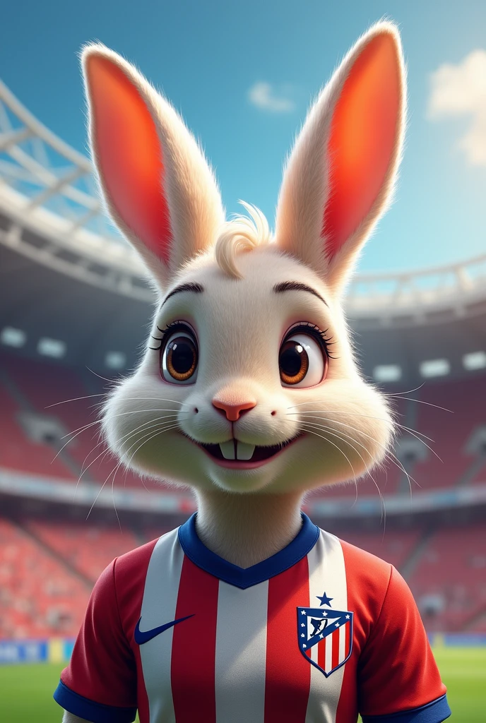 Madrid Rabbit Female rabbit Atlético de Madrid stadium and shield . Name Romina very ...