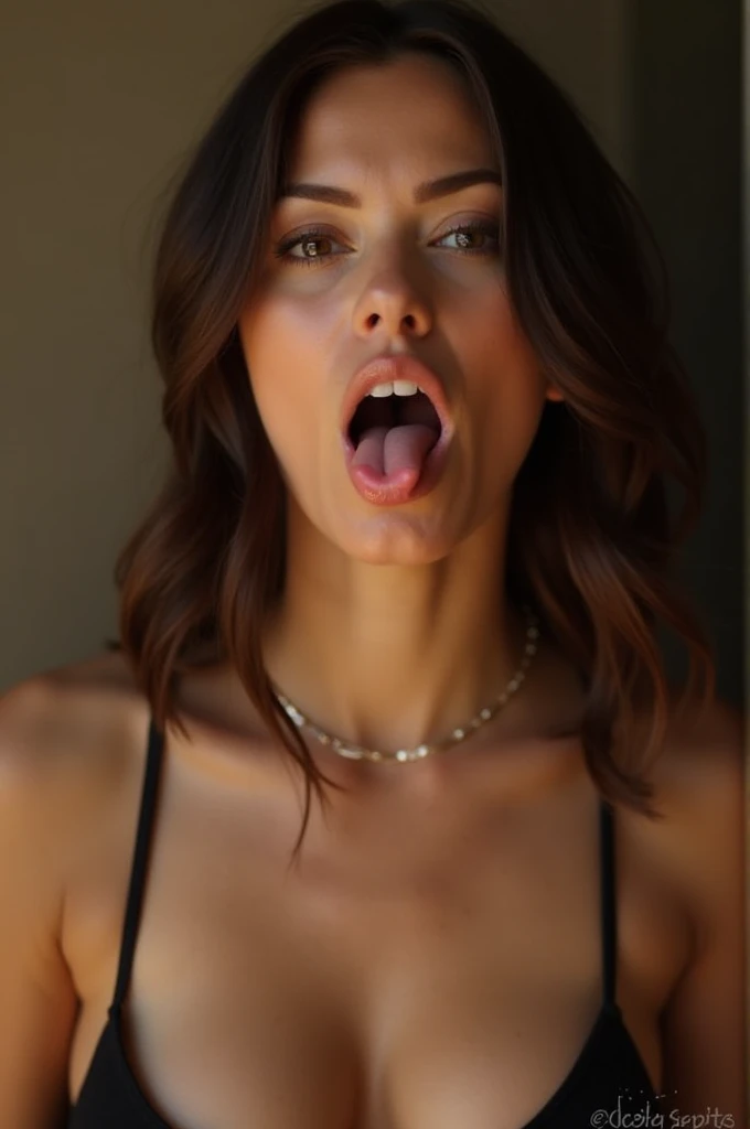 a woman giving a blowjob