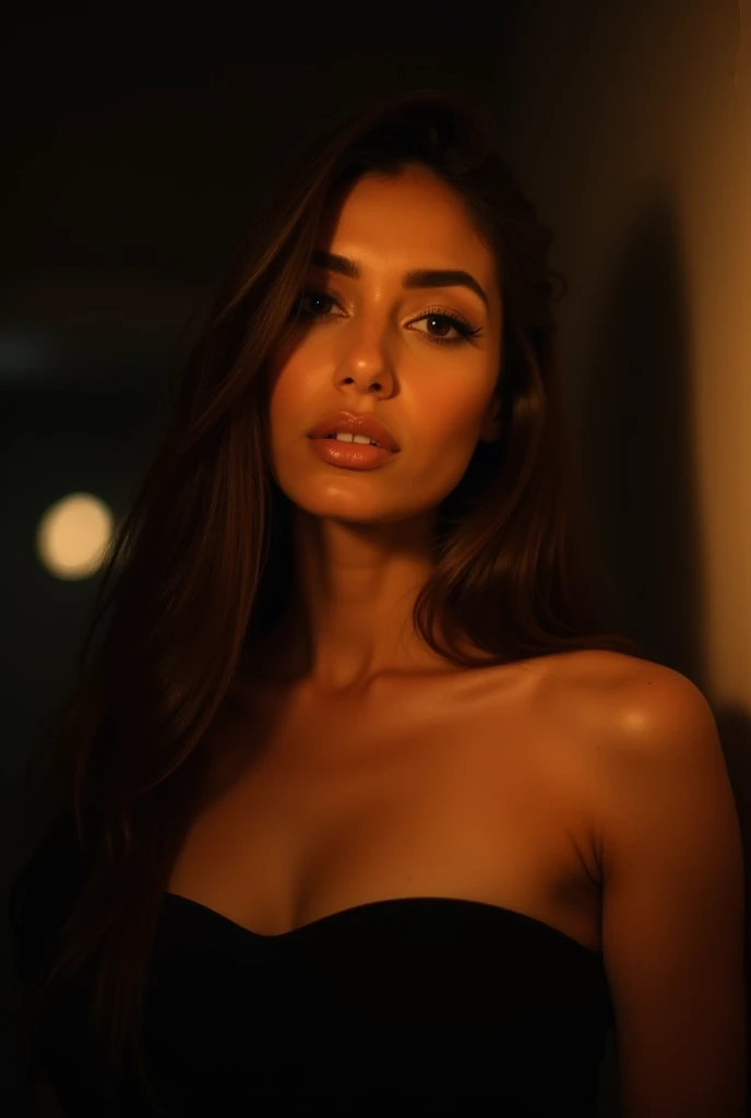 Shay mitchell, Full face photo of a 50 year old woman, fully oiled body, CRU, beautfull woman, strawberry lips half-open, Dimples, melancholy look, (extra long wavy brown hair), ((detailded face)), ((detailded facial features)), (finely detailded skin), pale skin, (in a deep neckline highly detailded sexy futuristic dress , the city living environment, neon lights, skyscrapers),((in gym)), soft natural light, humida skin, (cool colors), moist, Reflections, (work of art) (perfect aspect ratio), (realisitic photo), (best qualityer), (detailded) photographed on a Canon EOS R5, 50 mm lens, F/2.8, HDR, (8k) (wall-paper) (cinematic lighting) (dramatic lighting) (sharp focus) (intrikate), CRU photo, CRU photo, gigachad photo, posing for the camera, arms back, 8k uhd, dslr, high qualiy, film grain, Fujifilm XT3, extremely detailded, photorealisitic, realisitic, Incredibly Absurd, highly detailded, sharp focus, (Professional studio lighting), (professional color grading), Edge lighting, dramatic lighting, cinematic lighting, Lumen Reflections, soft natural lighting, soft colour, photon mapping, radiosity, (gorgeous eyes), (olhos detaildeds), (rosto detailded), Symmetrical eyes, sharp looking eyes, cara fria, whole body), (High level of detail),(humida, oil lubricated), (athletic body), (sweaty), Waist slender, breasts big, high detailded skin, uncharacterized texture, hyper detailded, realisitic skin texture, armors, best qualityer, ultra high resolution, (photorealisitic: 1.4) high resolution, detailded, CRU photo, re sharp, by lee jeffries nikon d850 film stock 4 camera kodak portra 400 f1.6 Lens rich colors hyper realisitic texture dramatic lighting UnrealEngine trend in Artstation Cinestill 800, body veins, (big body and fitness).
