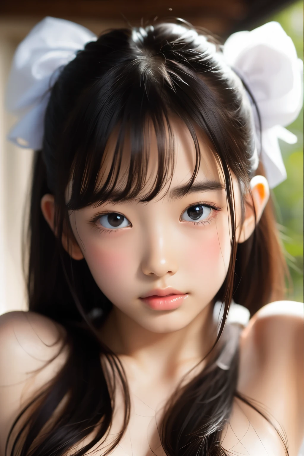 (topless:1.7),View your audience,high school girl,Leaning forward,(Random cute clothes),(Random animation pose),(Thin type),(Large Breasts),(Random hairstyle),(Best image quality, (8k), ultra-realistic, 最high quality, high quality, High resolution, High quality texture, Attention to detail, Beautiful details, Fine details, Extremely detailed CG, Detailed Texture, Realistic facial expressions, masterpiece, in front)、NSFW