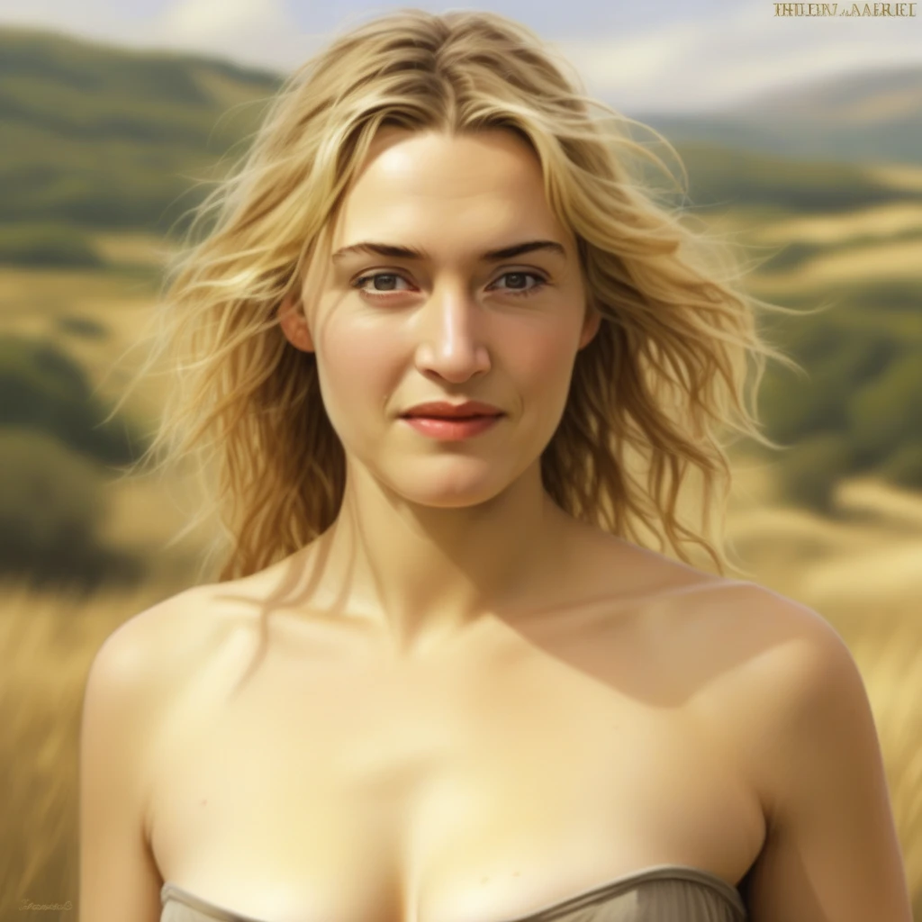  15 yr old KateWinslet,masterpiece,beautiful,extremely detailed,(ultra high res),(8k UHD best quality), topless, bare breasts (realistic, photo-realistic:1.37), full body, topless, bare  breasts, depth_of,field, blurry_background, photo_inset,Dramatic lighting,reference_inset,photo_background,brown_eyes,photorealistic,looking_at_viewer,1girl,shiny skin,detailed skin,(((topless , bare breasts)))