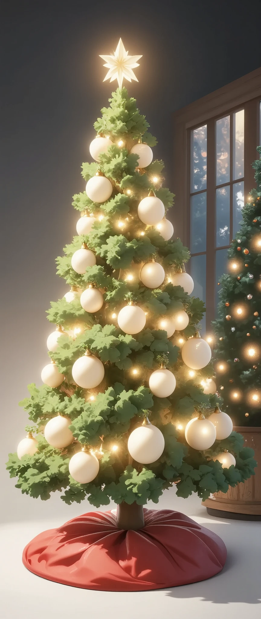  beautiful Christmas tree 、Huge fir tree 、Daikon Daikon Decorations 、光るDaikon Daikon Decorations 、Fun times