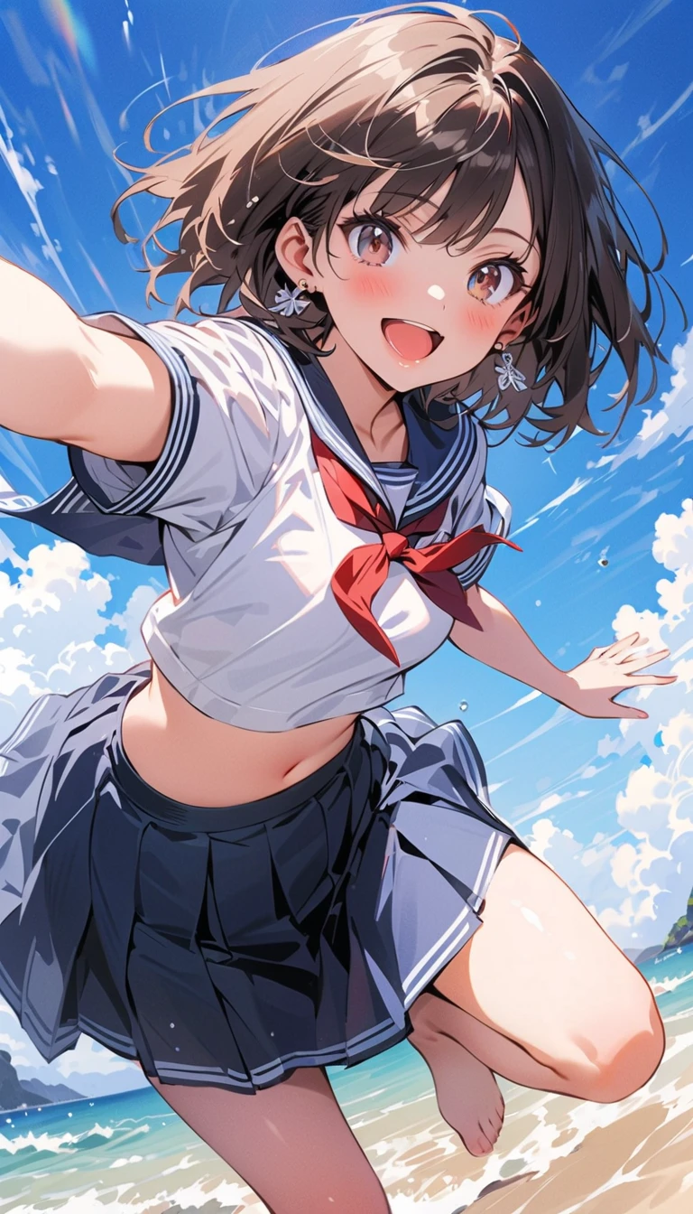 Underwear、a smile、a beauty girl